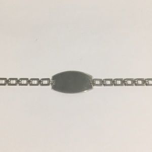 Sterling Silver 925 Nameplate Bracelet